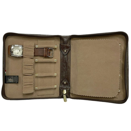 Футляр для годинника шкіряний Italico 2287/6 moro коричневий