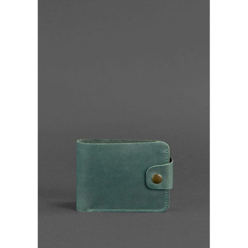 Шкіряне портмоне 4.3 зелене Crazy Horse