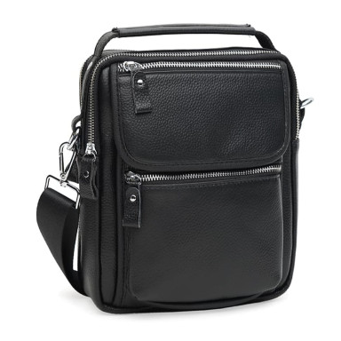 Men's leather bag Keizer K18209bl-black