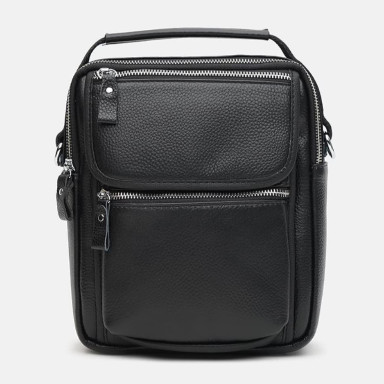 Men's leather bag Keizer K18209bl-black
