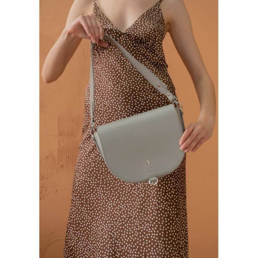 Жіноча шкіряна сумка Ruby L сіра