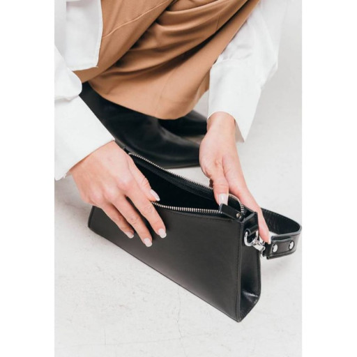 Жіноча шкіряна сумка Sally чорна