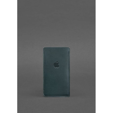Кожаный чехол для iPhone 12 Зеленый Краст