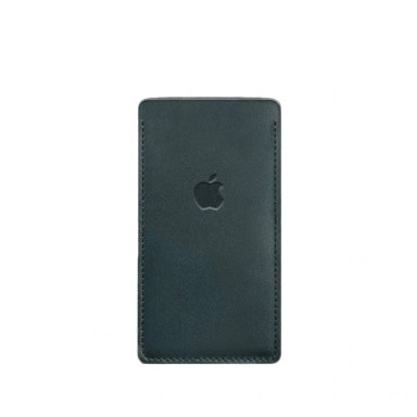 Кожаный чехол для iPhone 12 Зеленый Краст