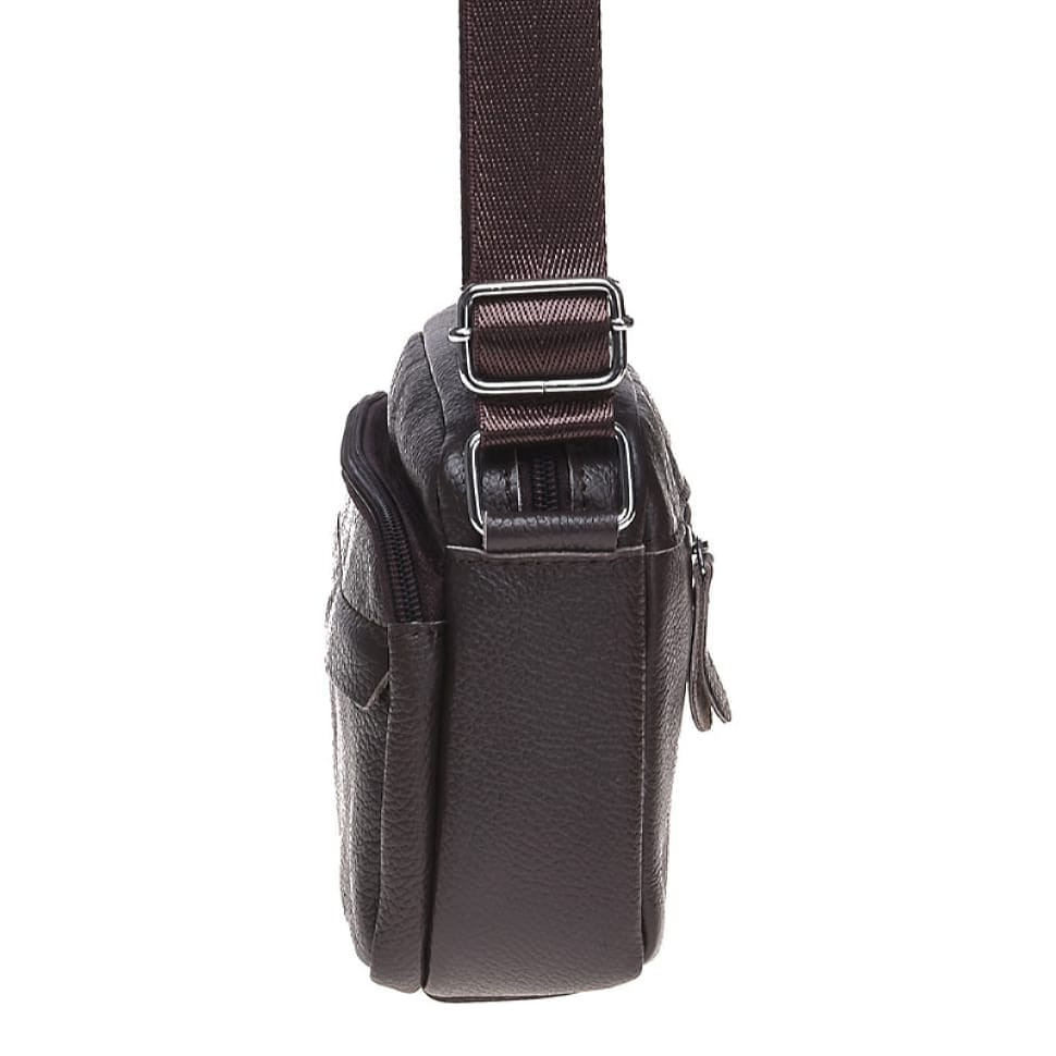 Чоловіча шкіряна сумка Borsa Leather k1t823-brown