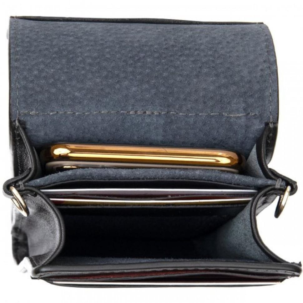 Cумка-чехол для телефона, панч Grande Pelle 706610 черная