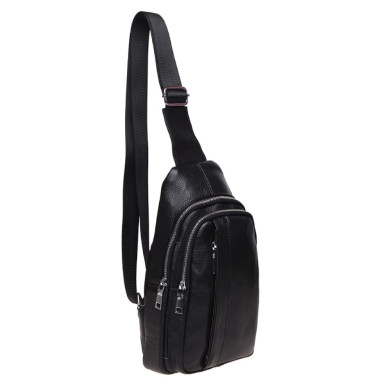 Men's leather backpack Keizer K12096-black