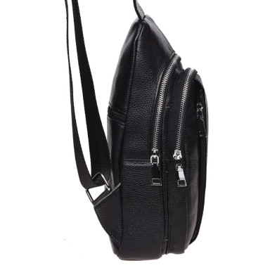 Men's leather backpack Keizer K12096-black