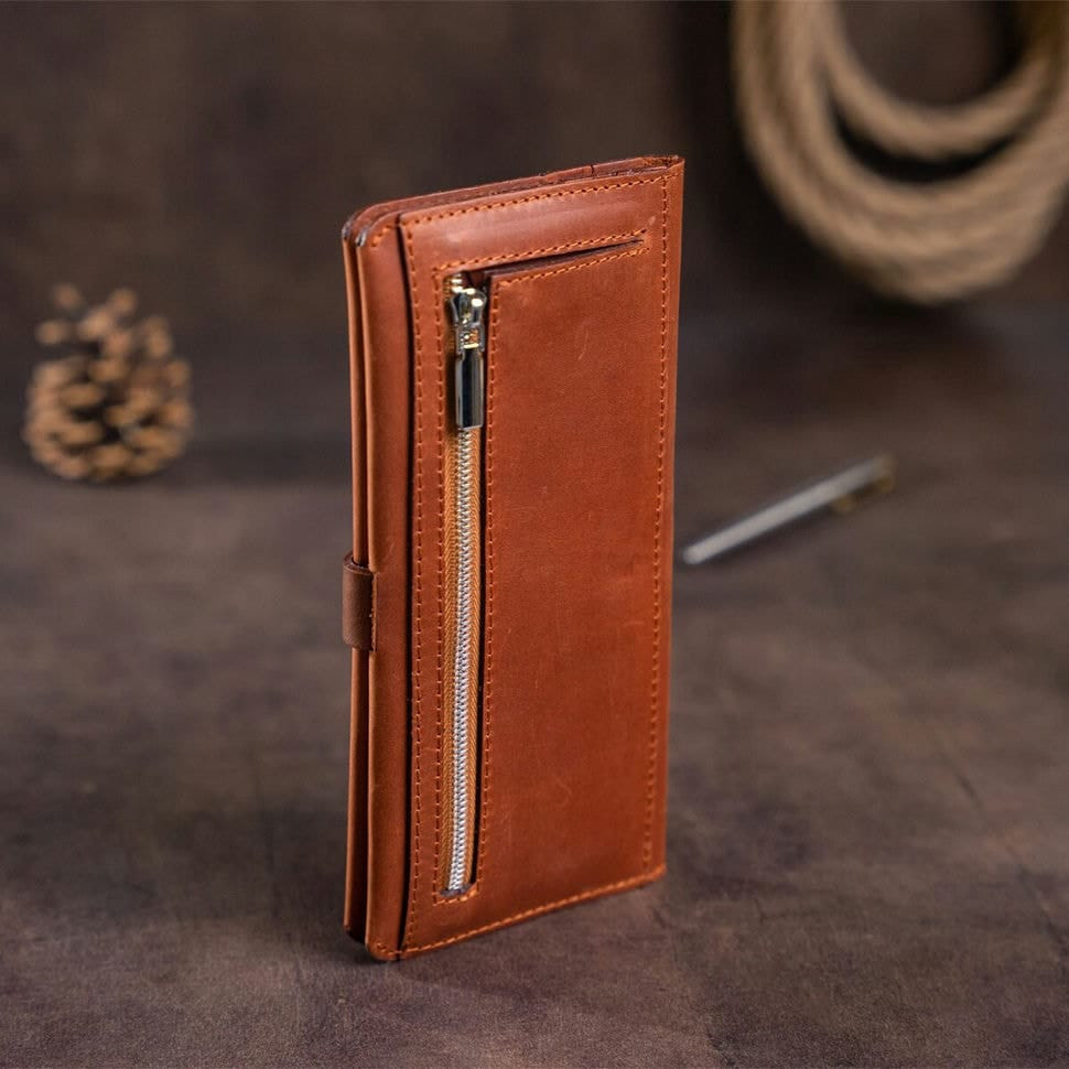 Гаманець чоловічий з вінтажній шкіри SHVIGEL 16208 Коричневий