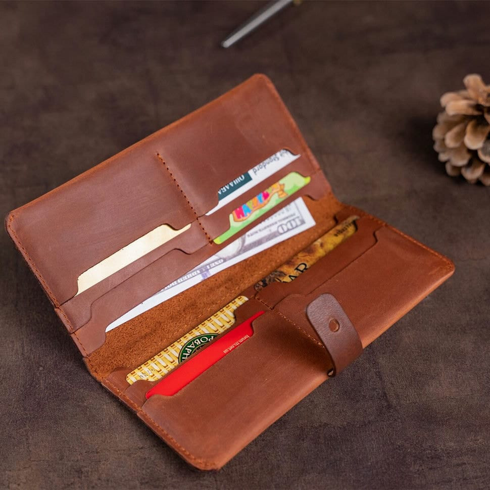 Гаманець чоловічий з вінтажній шкіри SHVIGEL 16208 Коричневий