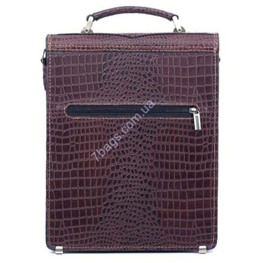 Manufatto men's briefcase-tablet with crocodile skin texture