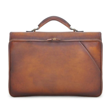 Pratesi BVS604 - Briefcase Piccolomini in cow leather Bruce Dark Green
