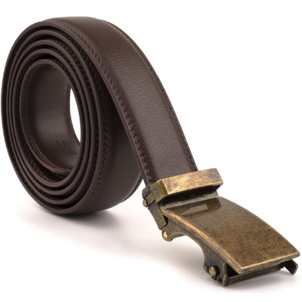 Класичний шкіряний ремінь для чоловіків Vintage 20706 Чорний