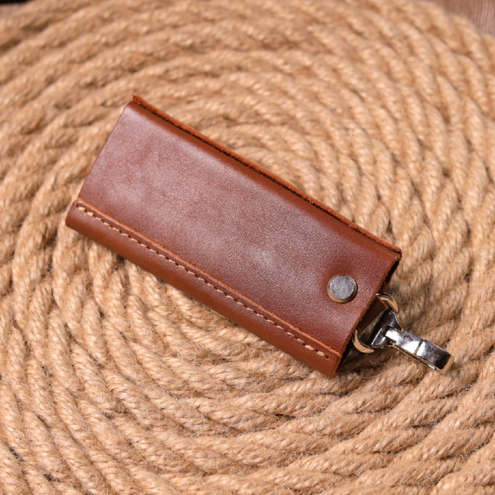 Модна шкіряна ключниця Shvigel 16543 Сірий