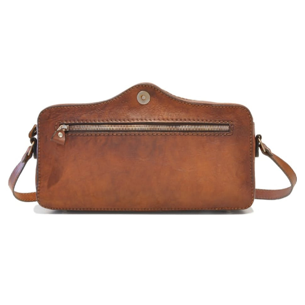 Pratesi BCF444 - Photocamera Bruce Cross Body Bag in cow leather Radica Coffee