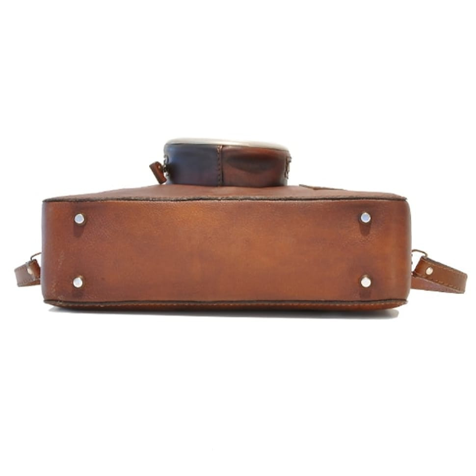 Pratesi BCF444 - Photocamera Bruce Cross Body Bag in cow leather Radica Coffee