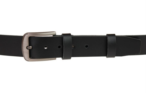 Ремінь чоловічий шкіряний джинсовий SULLIVAN RMK-34 (7) 115-150 см чорний