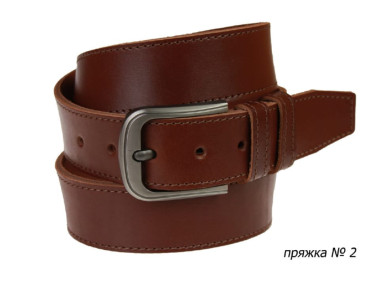 Ремень кожаный джинсовый одна строчка SULLIVAN  112-101(8.5) 115-150 см светло-коричневый
