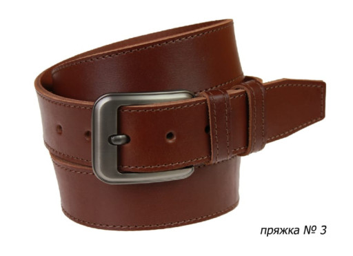 Ремінь шкіряний джинсовий одна строчка SULLIVAN 112-101 (8.5) 115-150 см світло-коричневий