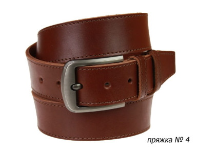 Ремень кожаный джинсовый одна строчка SULLIVAN  112-101(8.5) 115-150 см светло-коричневый