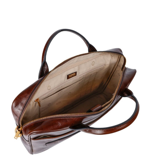 Жіноча шкіряна сумка-портфель для ноутбука - The Sheltering Sky - Коричневий колір - Time Resistance 5248801W