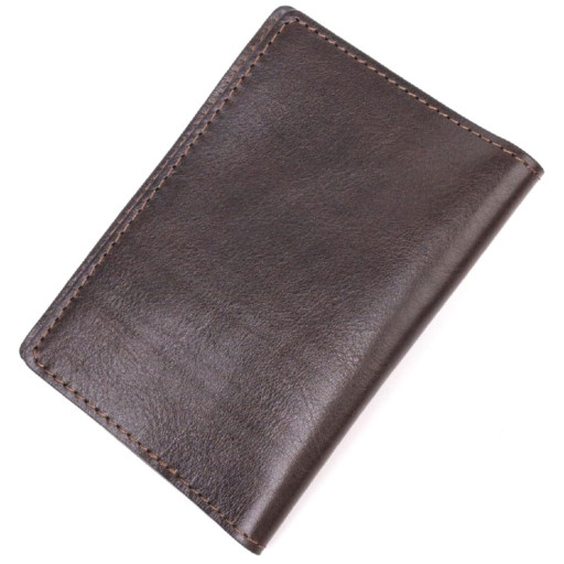 Шкіряна обкладинка на військовий квиток Слава ЗСУ GRANDE PELLE 16747 Коричнева