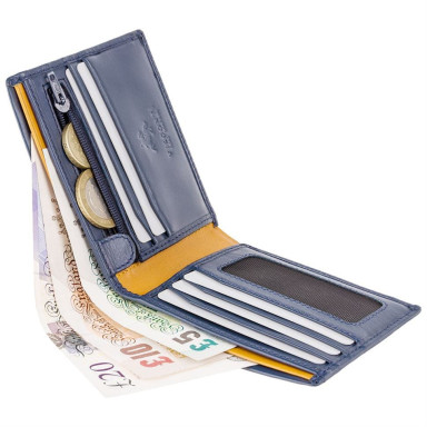 Men's wallet Visconti PM101 Pablo with RFID (Blue Mustard)