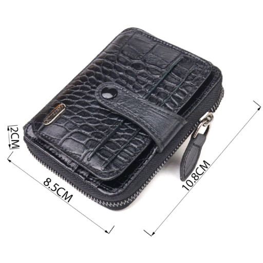 Практичний жіночий портмоне з натуральної фактурної шкіри CANPELLINI 21491 Чорний