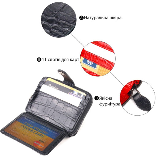 Практичний жіночий портмоне з натуральної фактурної шкіри CANPELLINI 21491 Чорний