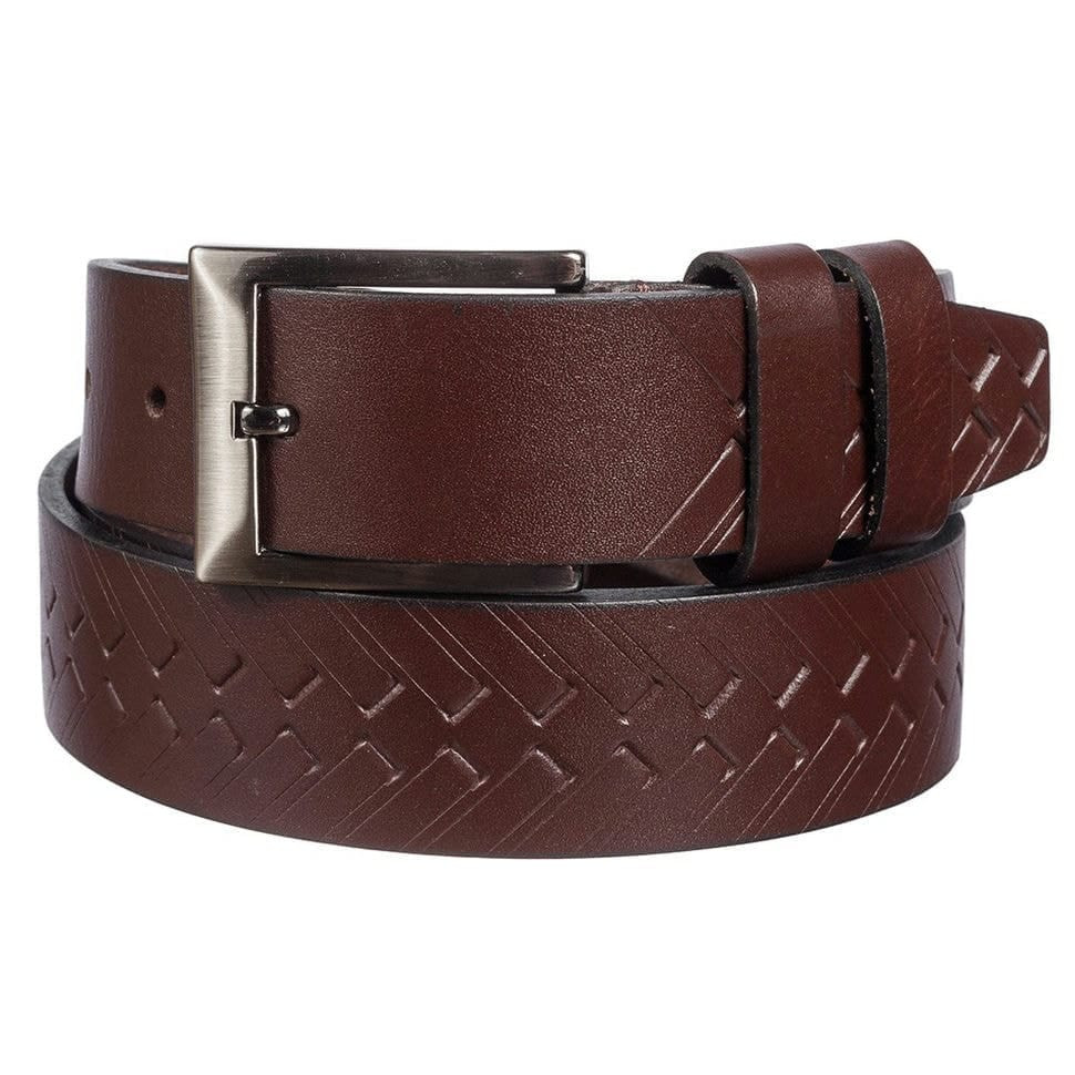 Ремінь шкіряний YSK класичний 3,5 см 3040-2 коричневий