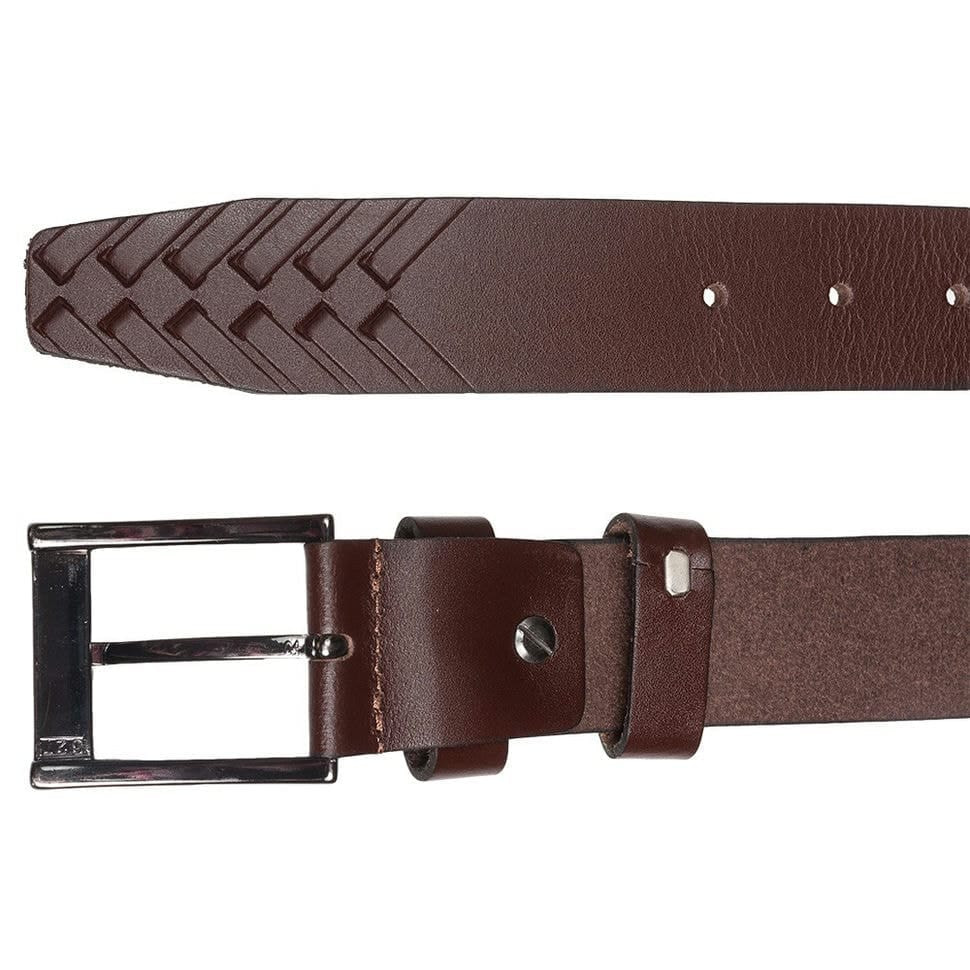 Ремінь шкіряний YSK класичний 3,5 см 3040-2 коричневий