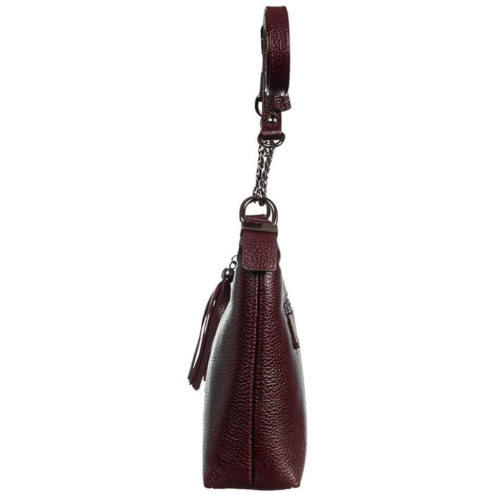 Сумка жіноча шкіряна Desisan 575-339 бордо флотар