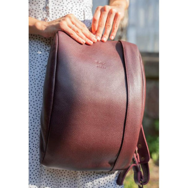 Cloud S 2.0 Leather Backpack Burgundy Grained