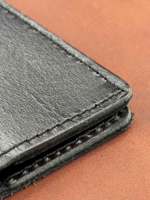 Passport cover made of genuine smooth leather SR008 (black)