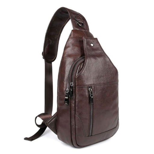 Рюкзак на одне плече великого розміру для чоловіків JD4004LC з натуральної шкіри