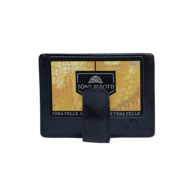Leather credit card holder Italico 2553 nero black