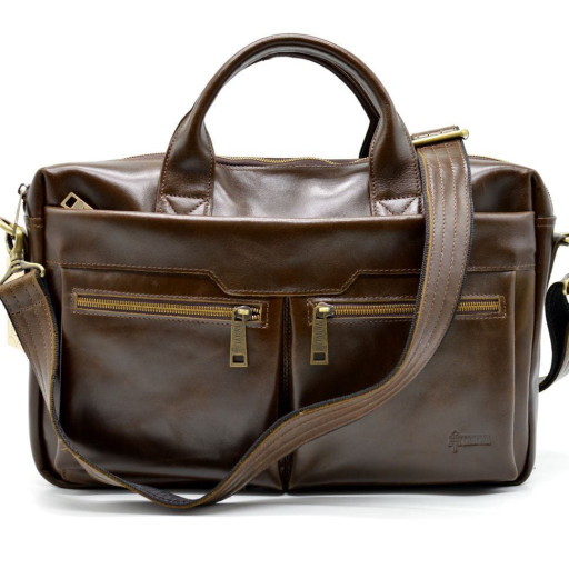 Шкіряна чоловіча сумка для ноутбука GQ-7122-3md TARWA