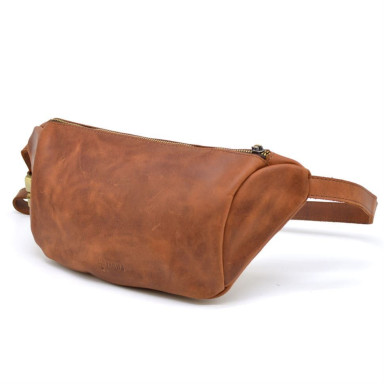 Roomy belt bag made of leather Crazy Horse RB-3100-3md