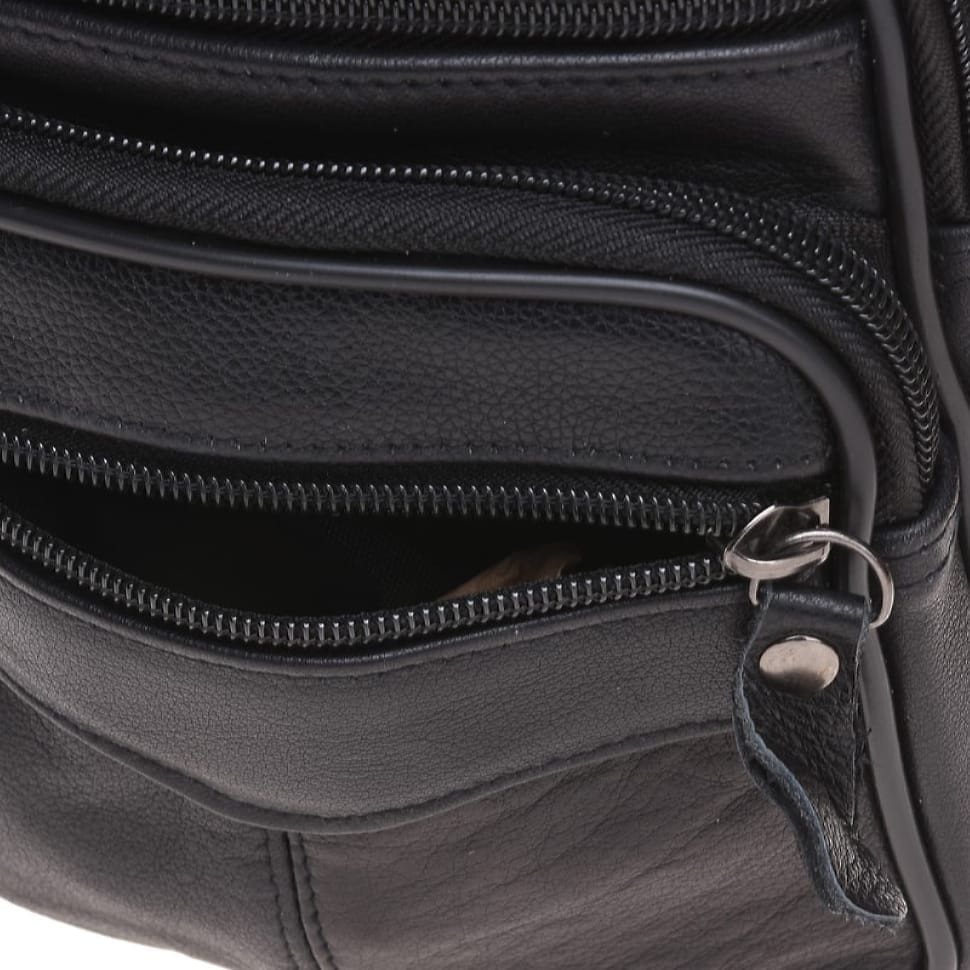 Чоловіча шкіряна сумка Borsa Leather K101b-black