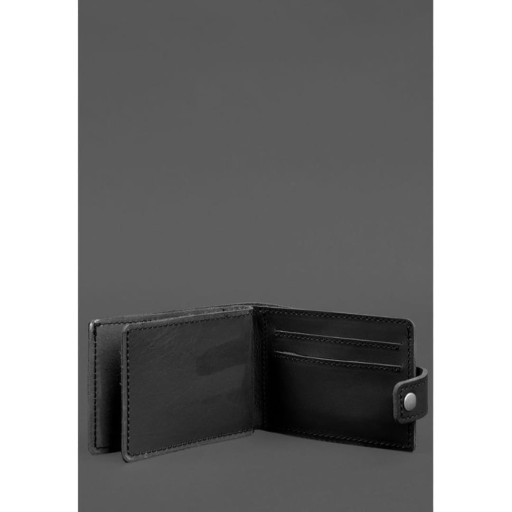 Шкіряна обкладинка-портмоне для посвідчення учасника бойових дій (УБД картонний документ) Чорна