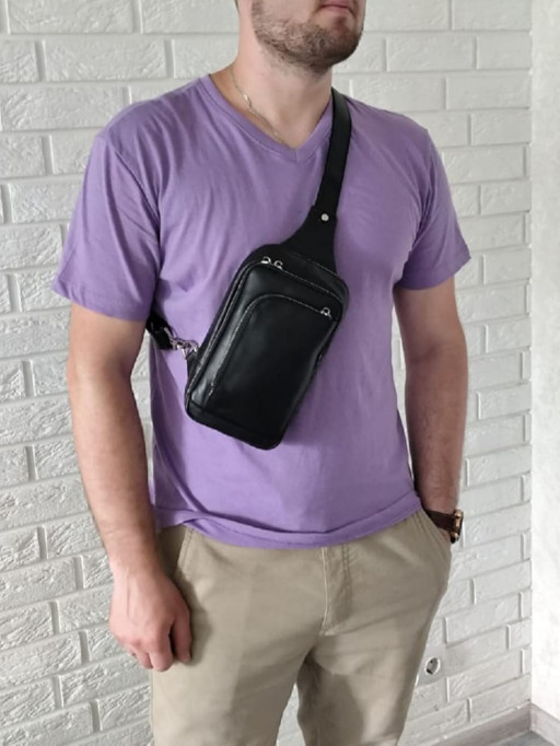 Small leather shoulder bag Newery N9015GA