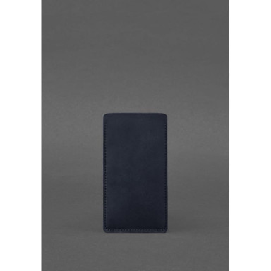 Кожаный чехол для iPhone 12 Синий Crazy Horse