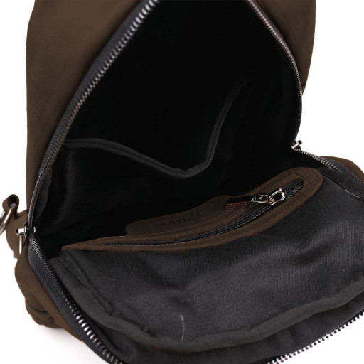 Рюкзак слінг шкіряний з кишенями TARWA RC-6010-3md