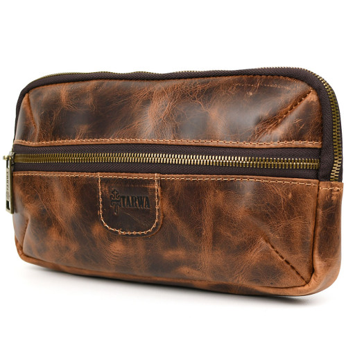 Кожаная поясная сумка TARWA на карабинах RYv-1819-4lx