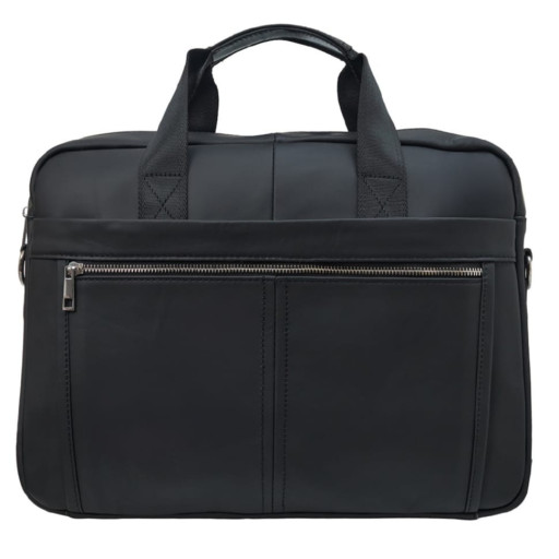 М'який портфель шкіряний BUFFALO BAGS M8572A-1 чорний гладкий