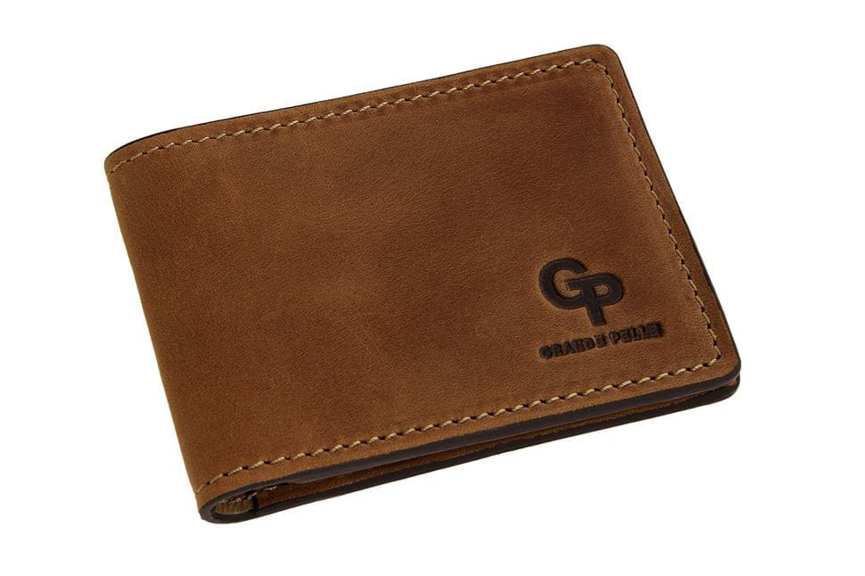 Затиск-портмоне, теракота Grande Pelle 107123