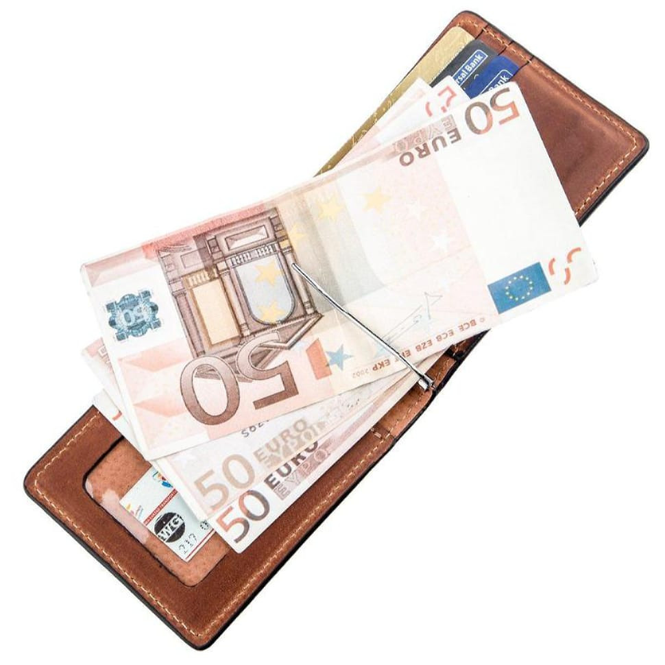 Затиск-портмоне, теракота Grande Pelle 107123