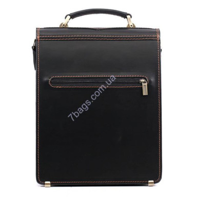 Manufatto black leather briefcase-tablet for business men