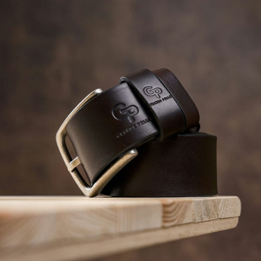 Ремінь чоловічий гладкий GRANDE PELLE 11264 Коричневий