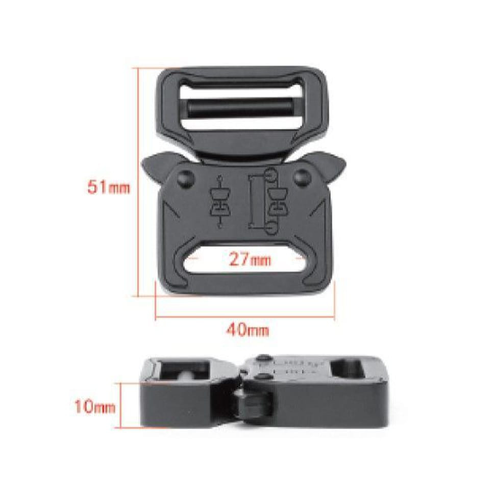 Фастекс металевий 25-27мм, типу Кобра, чорний матовий